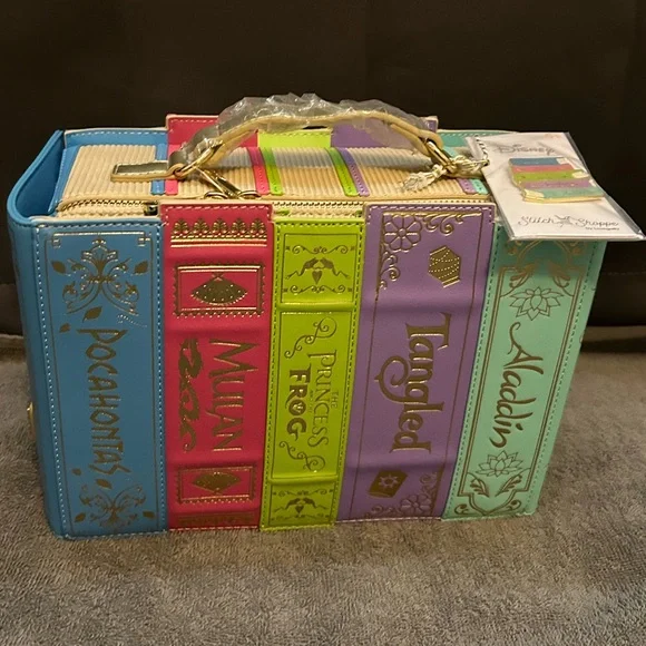 NWT. Loungefly Stitch Shoppe Disney Princess Books Volume 2 Crossbody Bag. - Picture 2 of 10
